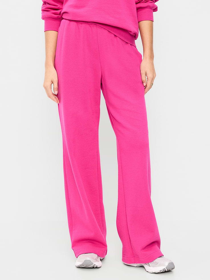 L'image numéro 2 présente Pantalon en coton ouaté à jambe large et à taille haute PurConfort
