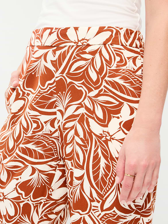 High-Waisted Playa Wide-Leg Pants