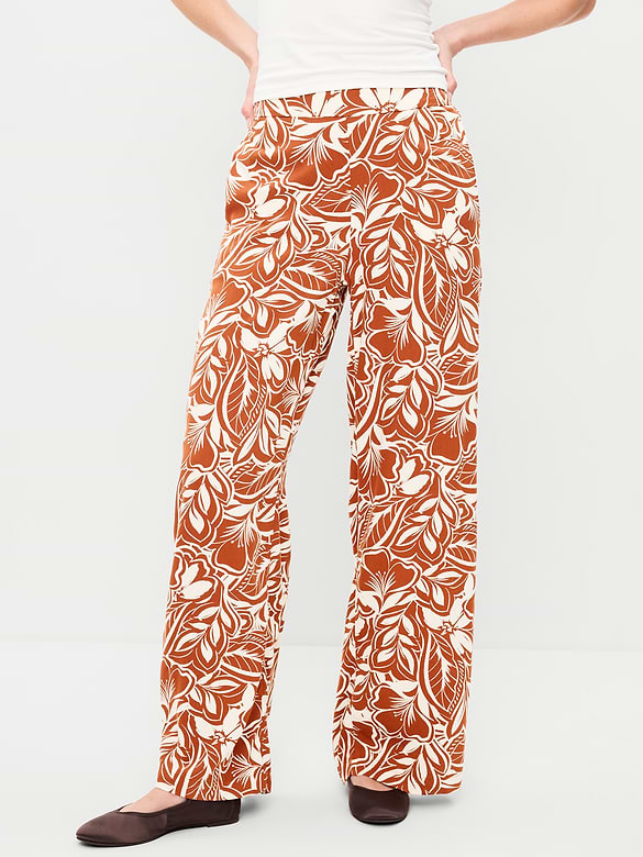 High-Waisted Playa Wide-Leg Pants