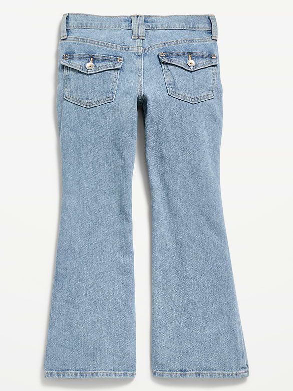 Jean à jambe évasée à taille basse pour fille