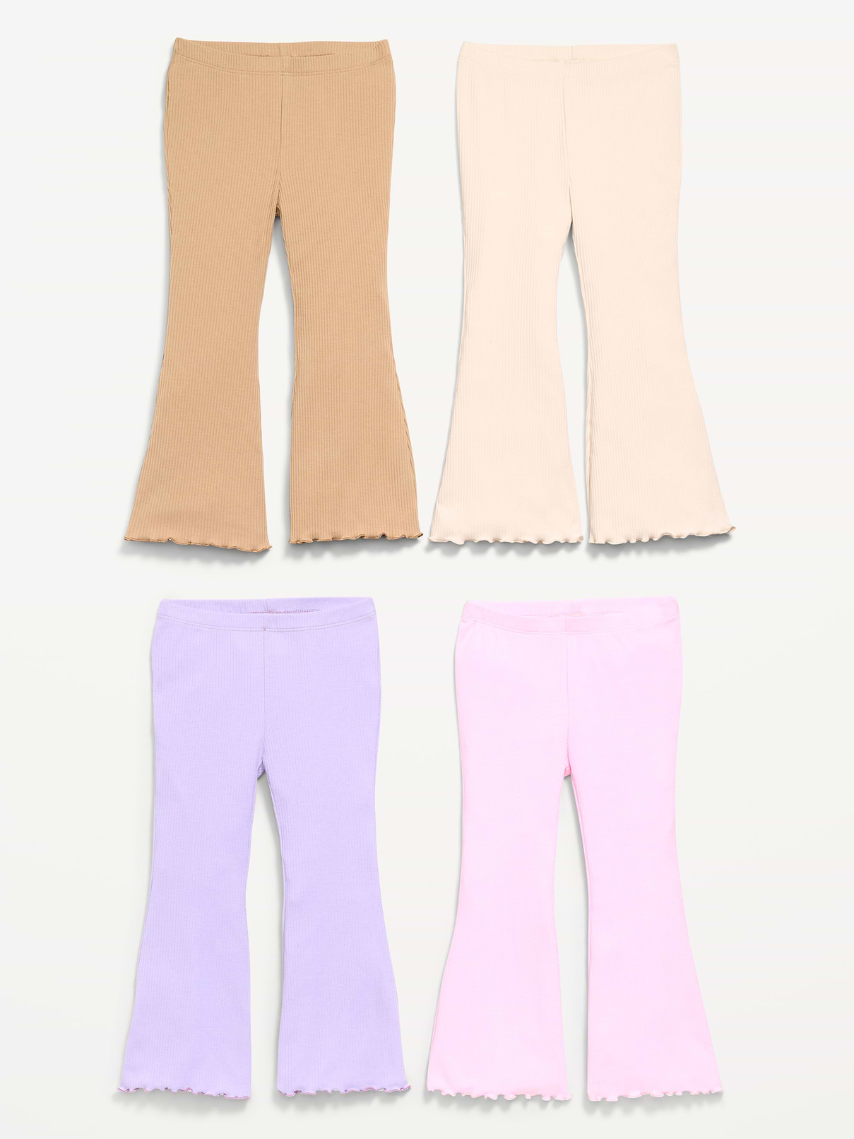 Image number 2 showing, Ribbed Flared Leggings 4-Pack for Toddler Girls