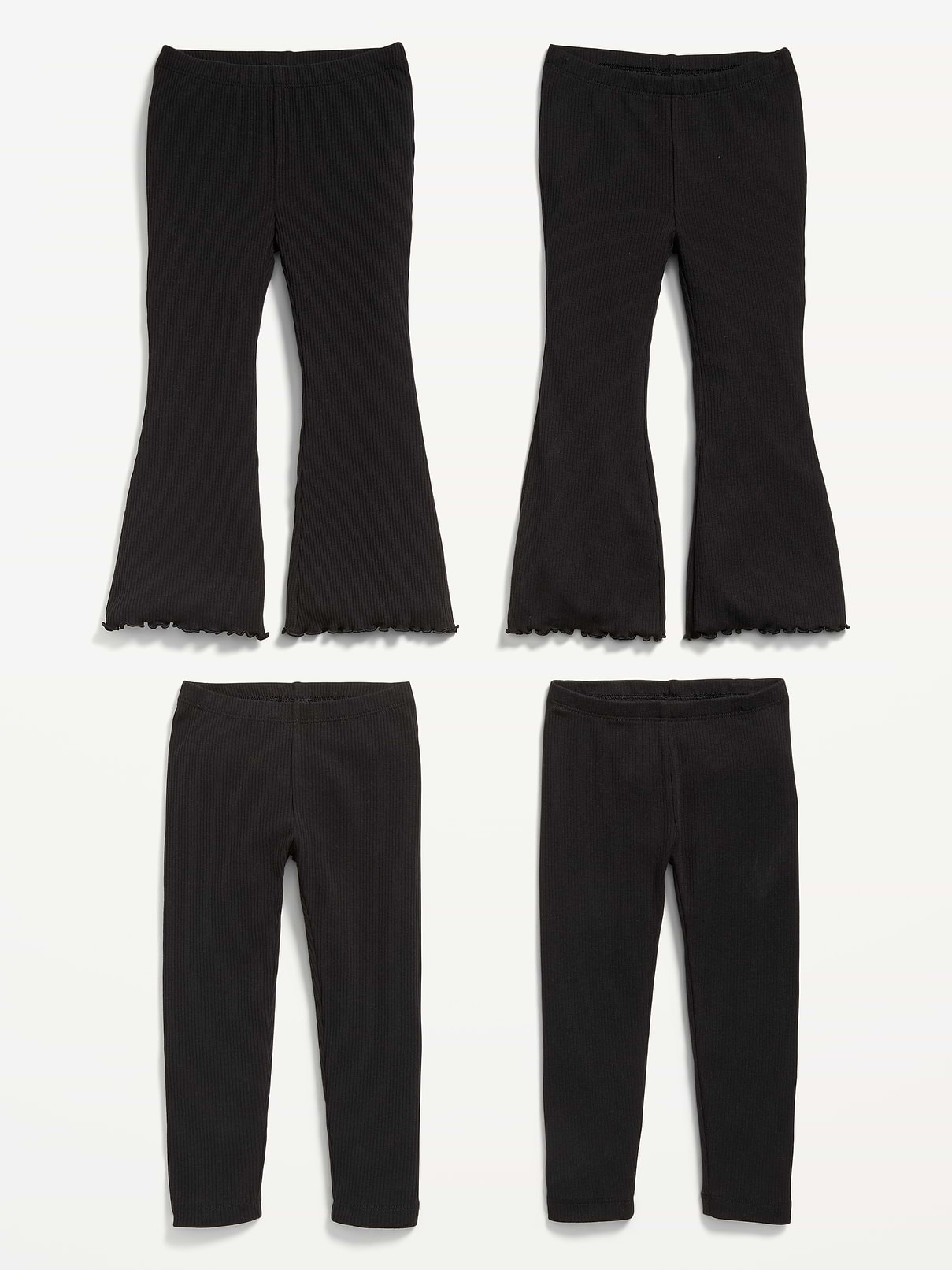L'image numéro 2 présente Leggings côtelés variés pour toute-petite (paquet de 4)