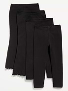 L'image numéro 1 présente Leggings côtelés variés pour toute-petite (paquet de 4)