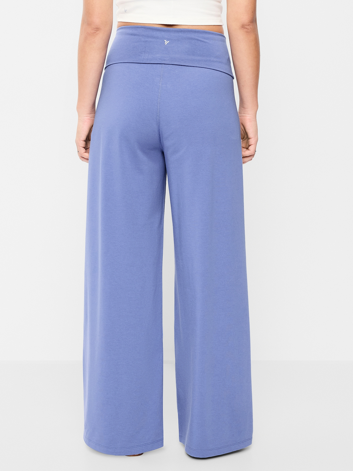 High-Waisted PowerChill Fold-Over Wide-Leg Pants | Old Navy