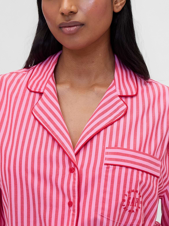 Gap × Summer Fridays Relaxed Poplin Stripe PJ Shirt