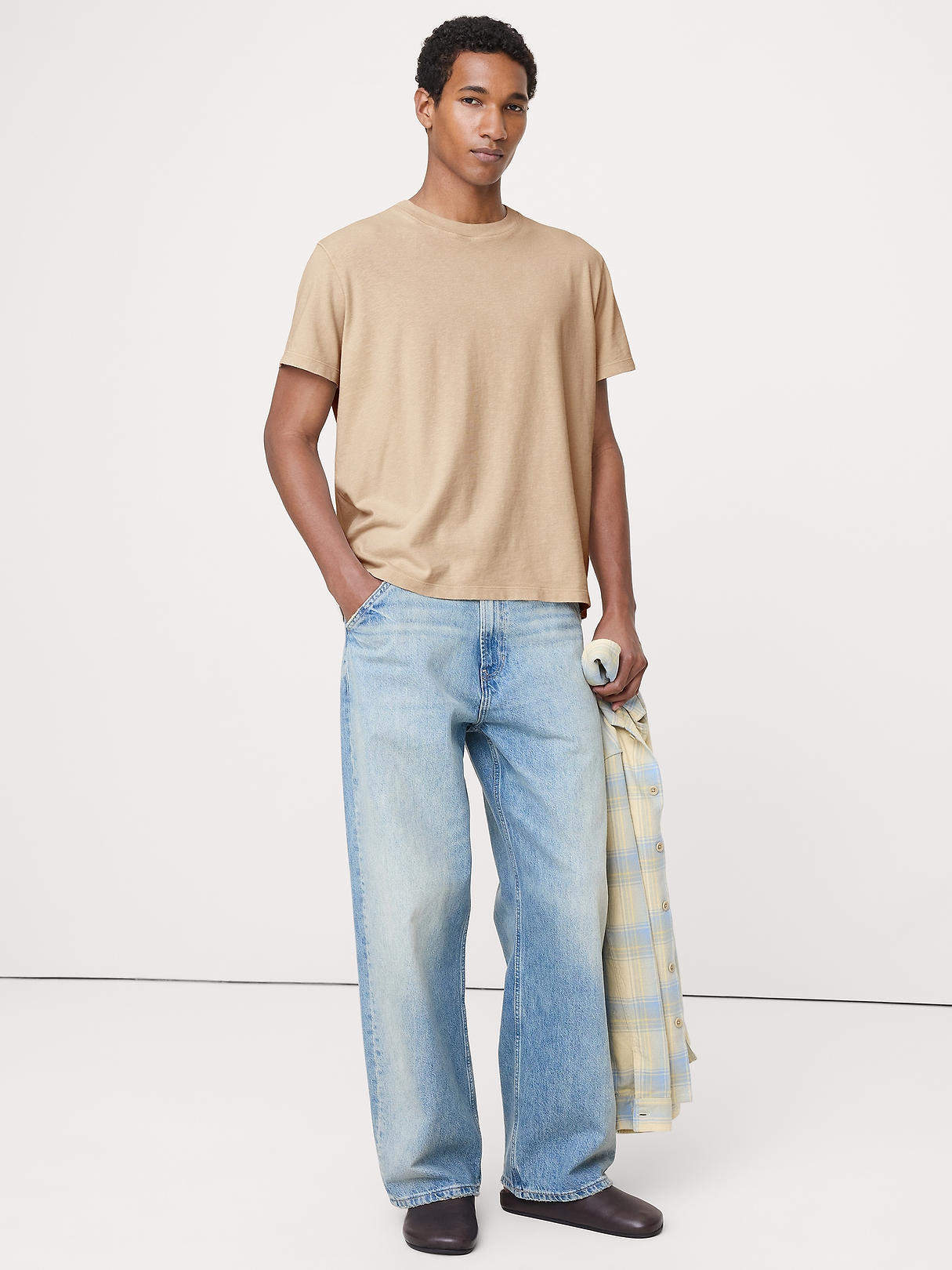 Midweight Cotton Slub Crew-Neck T-Shirt | Banana Republic