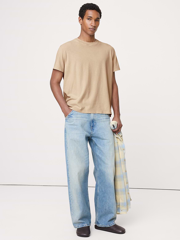 Midweight Cotton Slub Crew-Neck T-Shirt