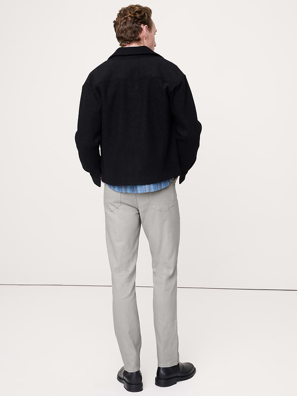 Pantalon Voyageur étroit en lin et coton