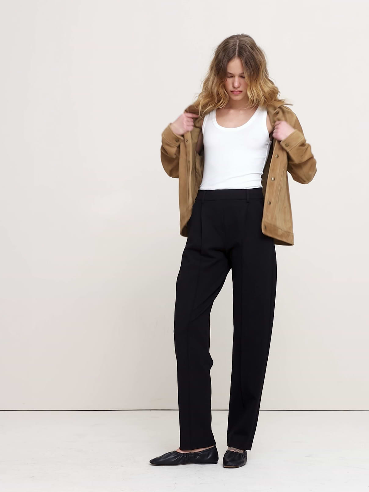 High-Rise Slim Drapey Ponte Pull-On Pant | Banana Republic