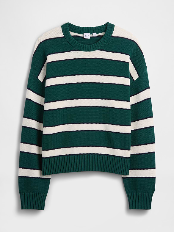 Relaxed Cotton Crewneck Sweater