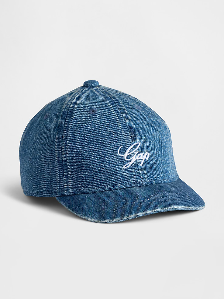 Image 1 of 1, Non-stretch denim., Gap logo at front., Stitching at brim., Product #1172725