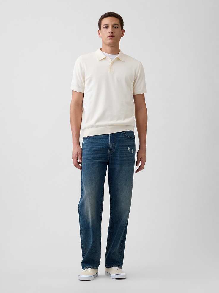 Image 3 of 5, Sweater Polo Shirt