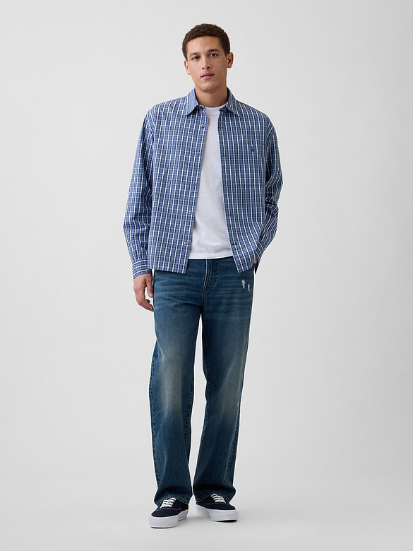 Poplin Shirt in Boxy Fit