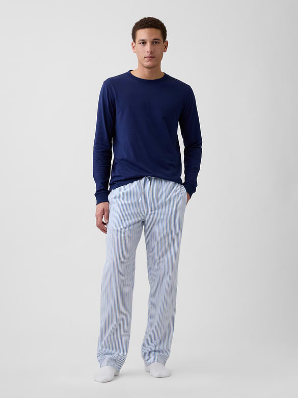 Relaxed Poplin PJ Pants