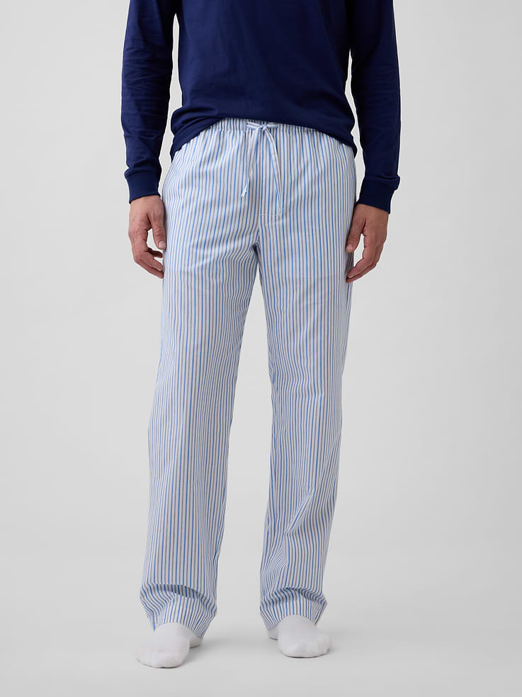 Image 3 of 4, Relaxed Poplin PJ Pants