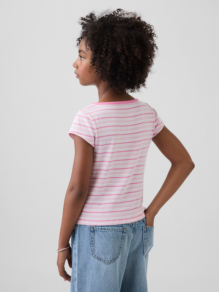 Image number 3 showing, Kids Cap-Sleeve Fitted T-Shirt