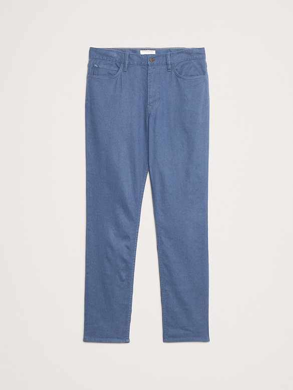 Pantalon Voyageur étroit en lin et coton