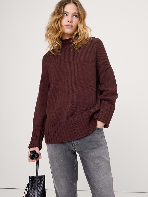Chunky Cotton Tunic Sweater