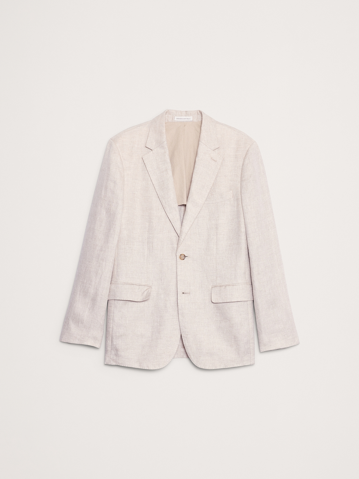 Tailored Slim-Fit Herringbone Linen Suit Jacket | Banana Republic