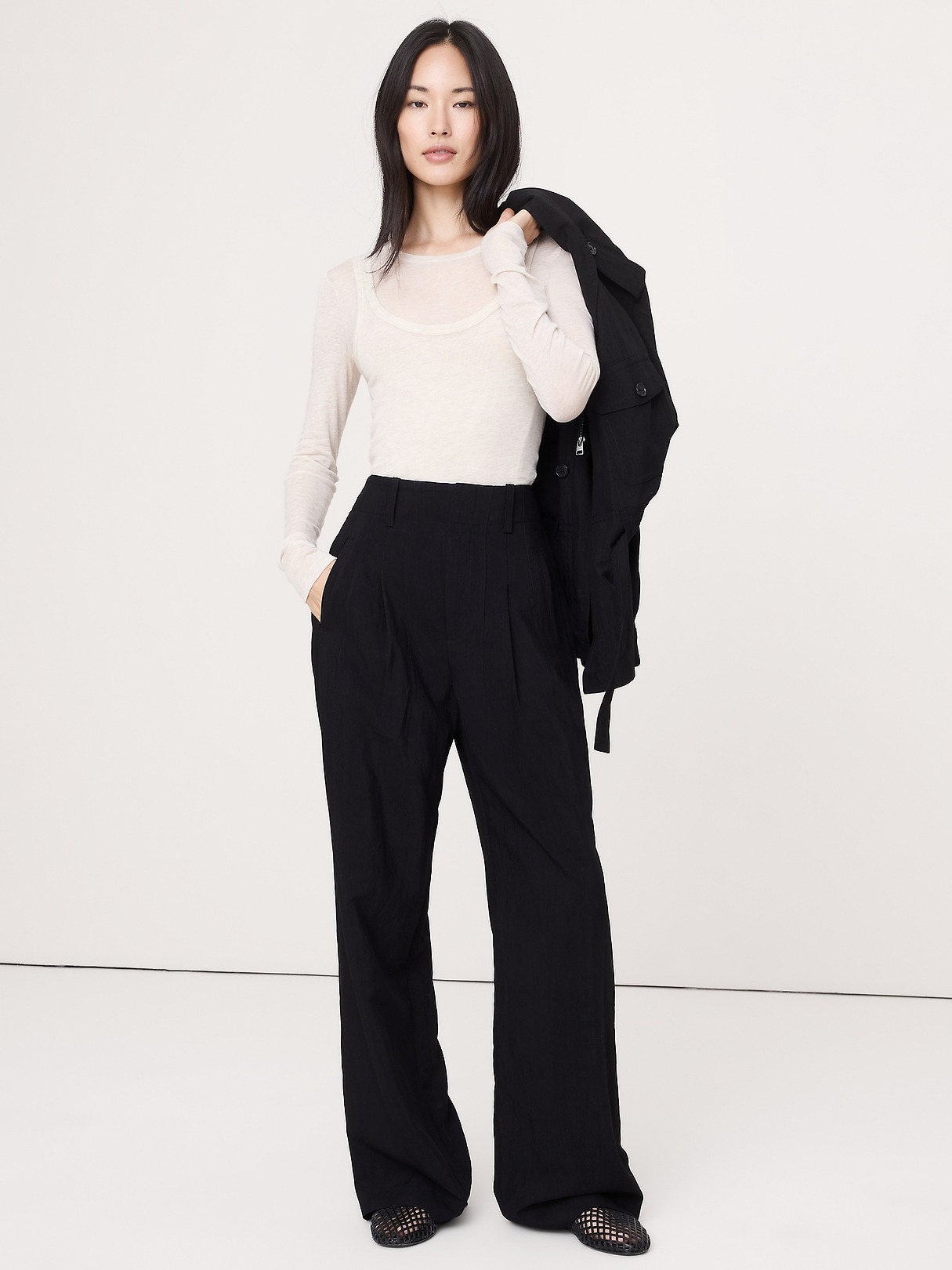 Heritage Wide-Leg Utility Pant | Banana Republic