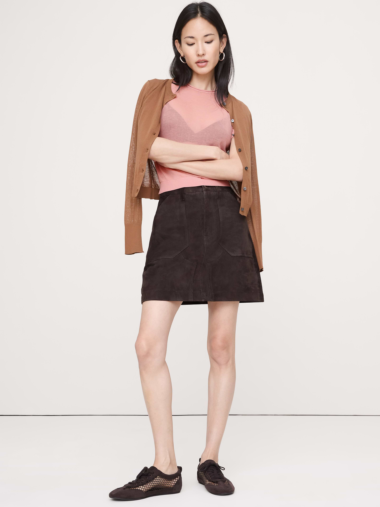 Image number 3 showing, Sheer Ultra-Fine Cotton Sweater Tee