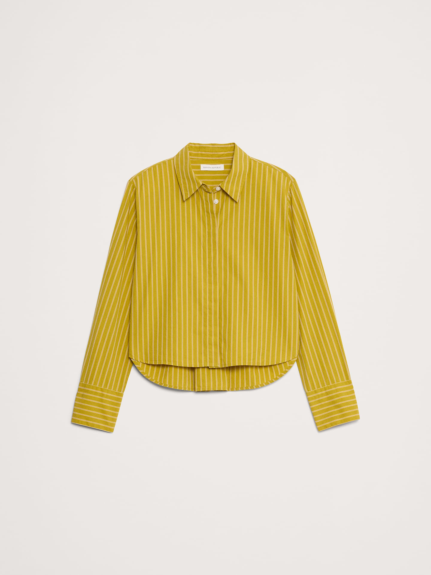 Image number 7 showing, Cropped Cotton Poplin Shirt with Elbow Patches