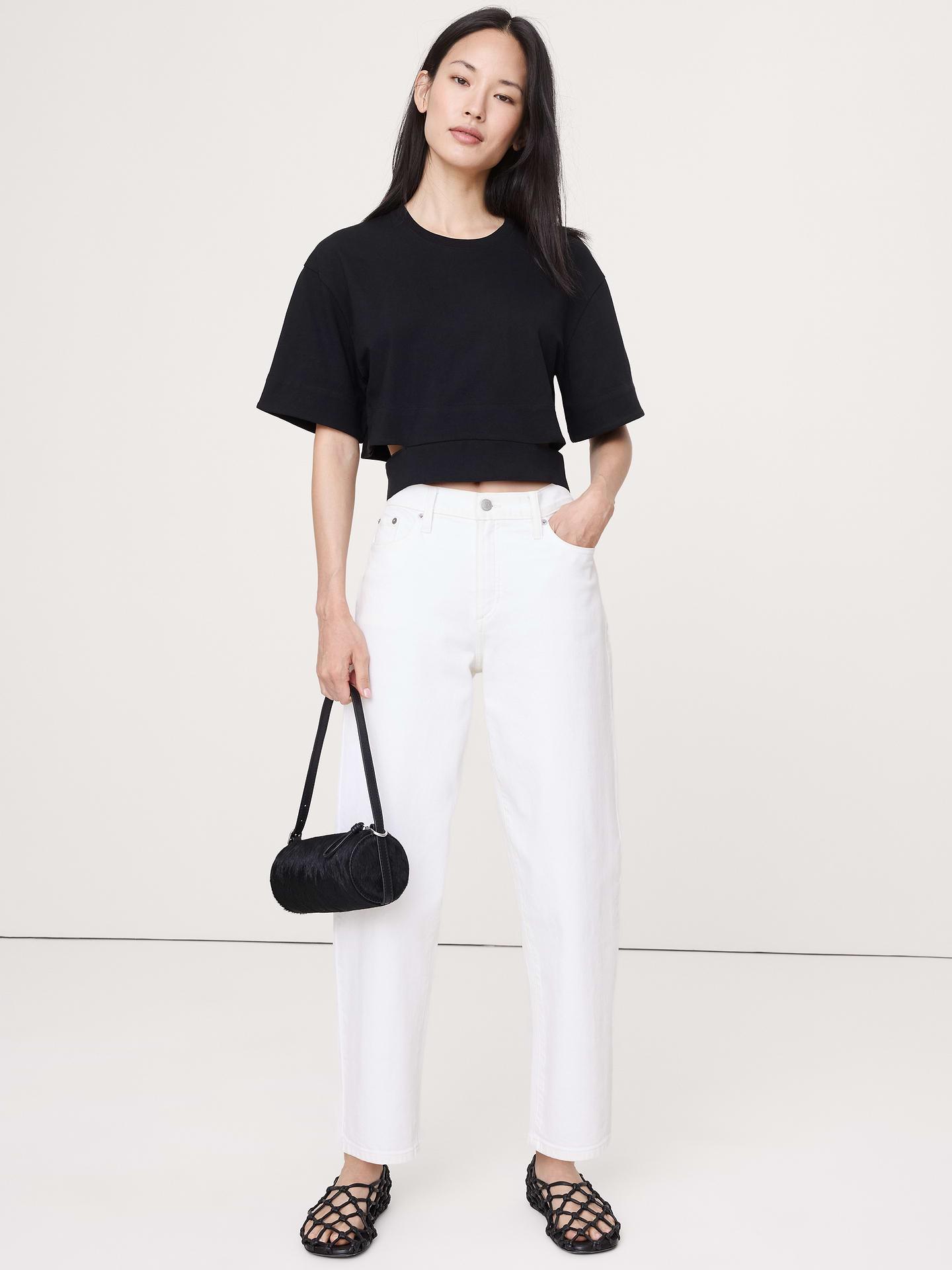 Image number 1 showing, Vintage Cotton Utility Wrap Top