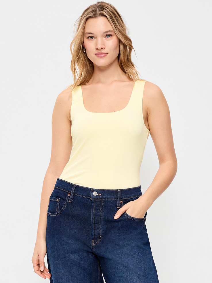 Image number 6 showing, Hug Double-Layer Scoop-Neck Tank Top
