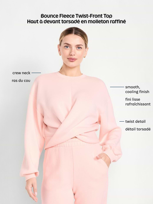 Image number 5 showing, Bounce Fleece Twist-Front Sweatshirt