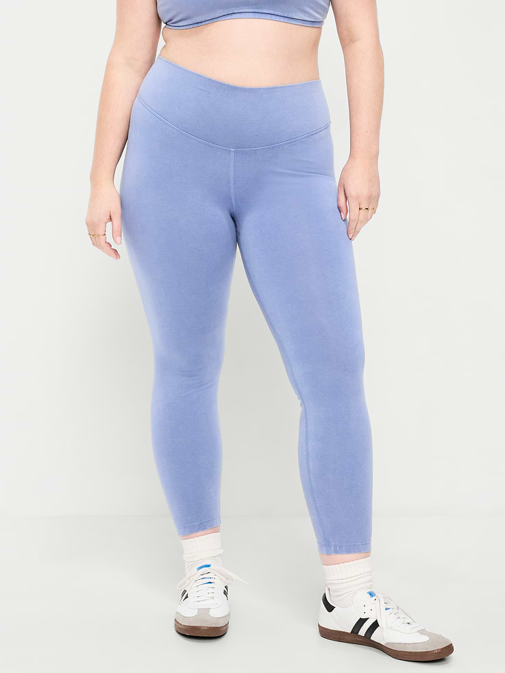 Image number 5 showing, High-Waisted PowerChill 7/8 Cotton Leggings