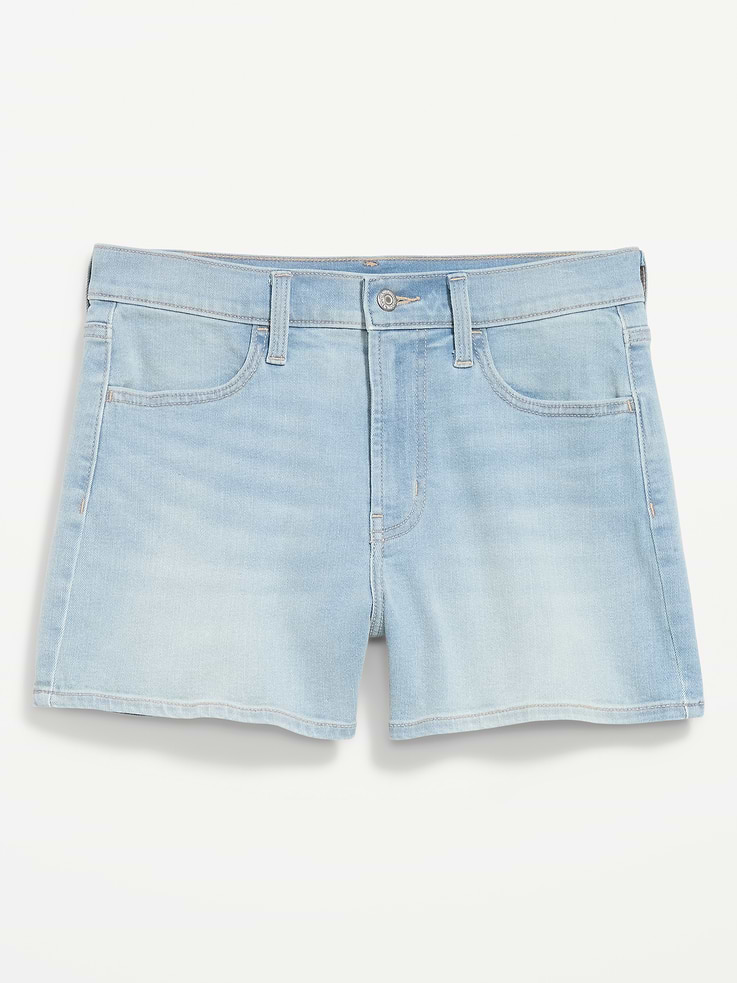 Image number 4 showing, High-Waisted Wow Jean Shorts -- 4-inch inseam
