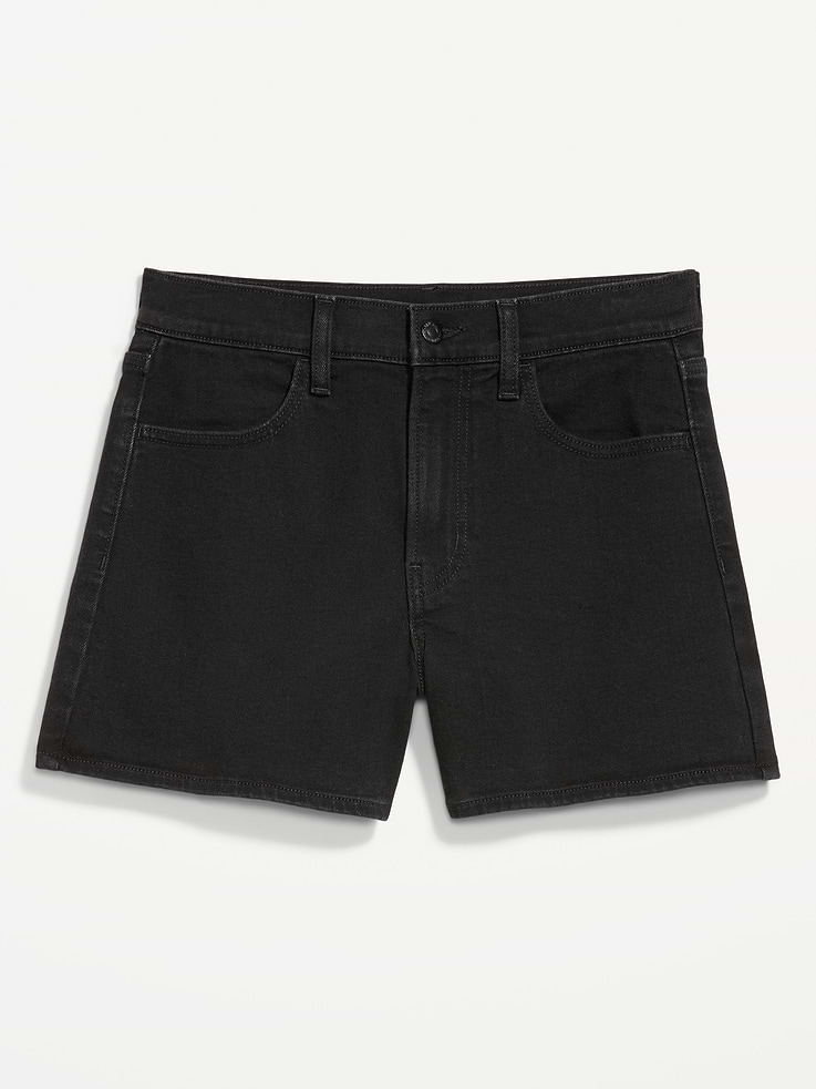 Image number 4 showing, High-Waisted Wow Jean Shorts -- 4-inch inseam