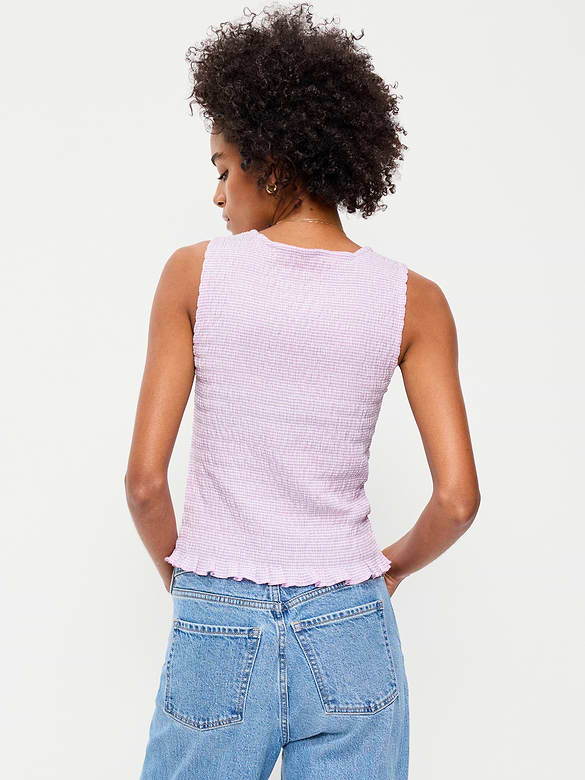 Camisole smockée sans manches