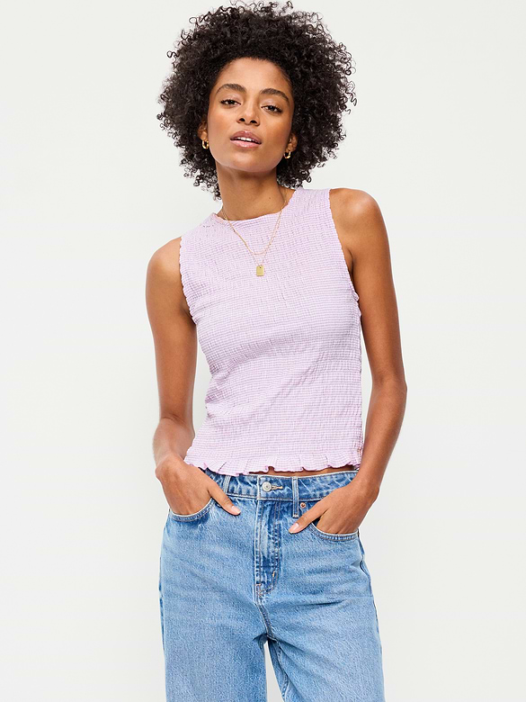 Camisole smockée sans manches