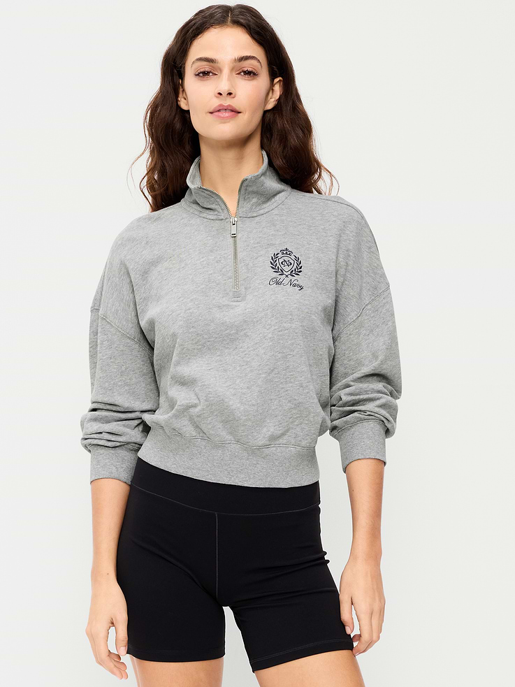 Image number 1 showing, Terry Oversized Logo Half-Zip Sweatshirt