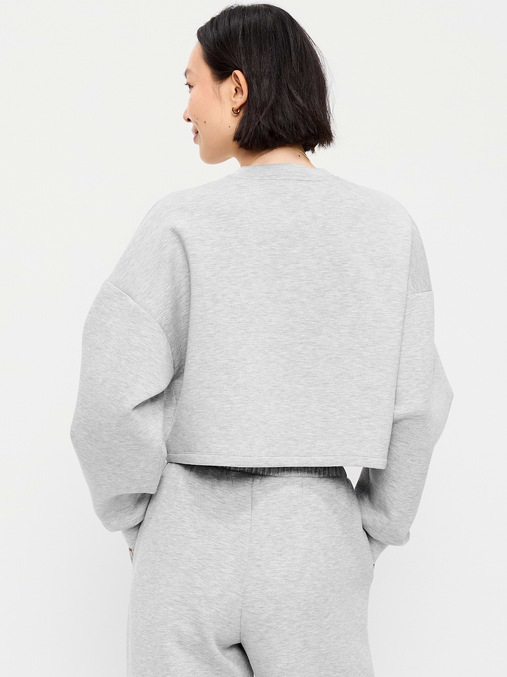Image number 2 showing, Bounce Fleece Crew-Neck Cropped Sweatshirt