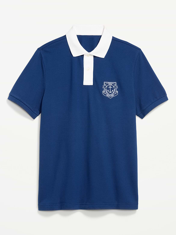 Classic Fit Pique Graphic Polo