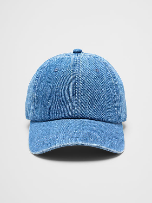 Washed Denim Baseball Cap