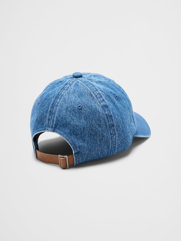 Washed Denim Baseball Cap