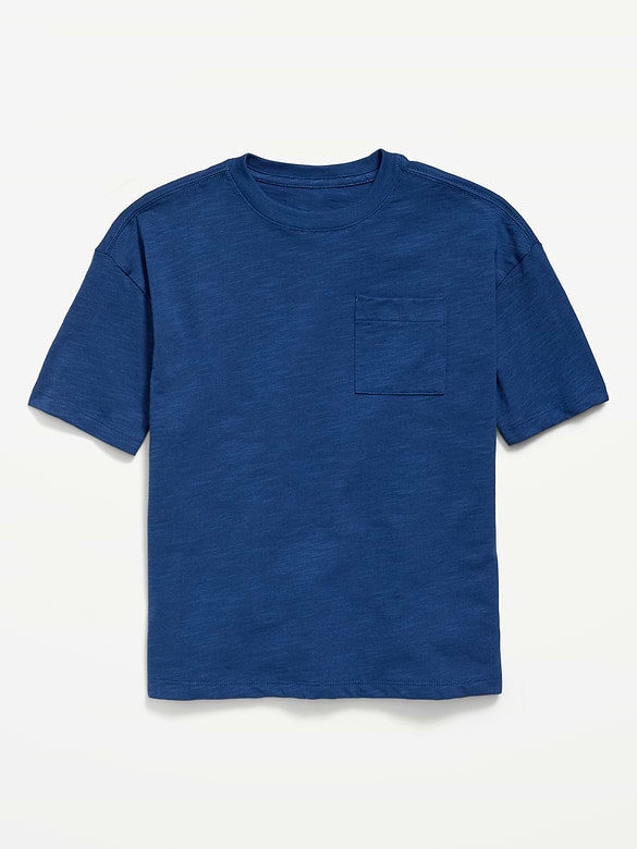 Oversized Short-Sleeve Pocket T-Shirt for Boys