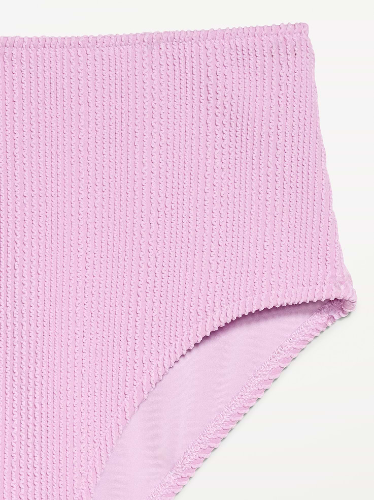 L'image numéro 9 présente Culotte de bikini côtelée à taille haute