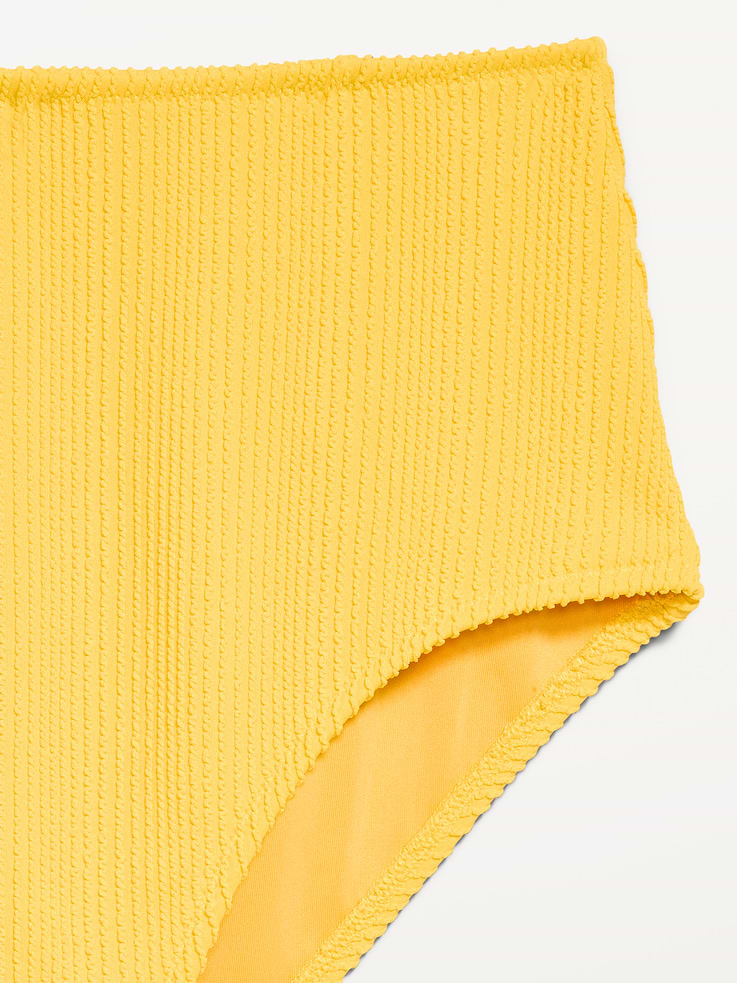 L'image numéro 9 présente Culotte de bikini côtelée à taille haute