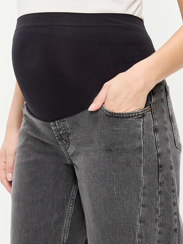 Maternity Full-Panel Barrel Ankle Jeans