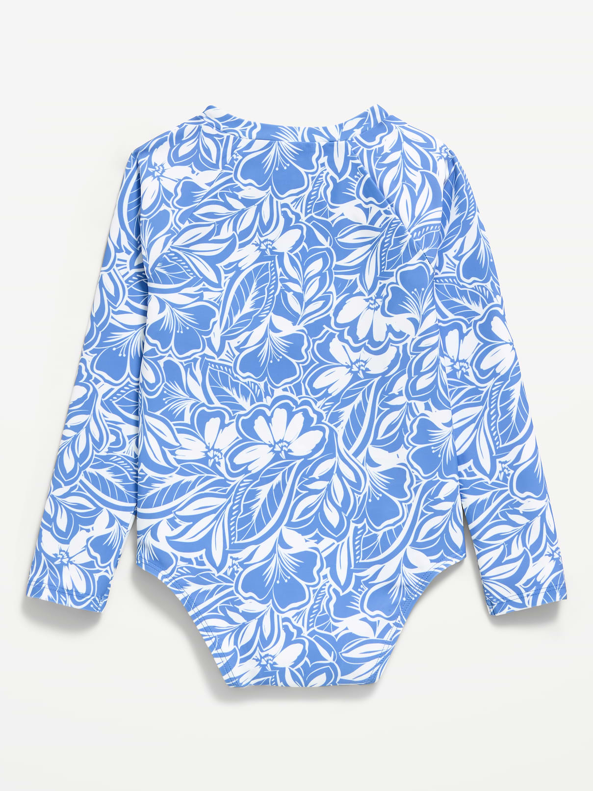 Image number 2 showing, Printed Zip-Front Rashguard One-Piece Swimsuit for Toddler Girls
