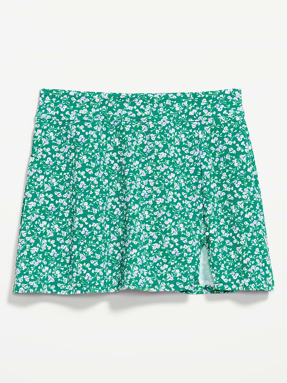 High-Waisted Textured Swim Skirt