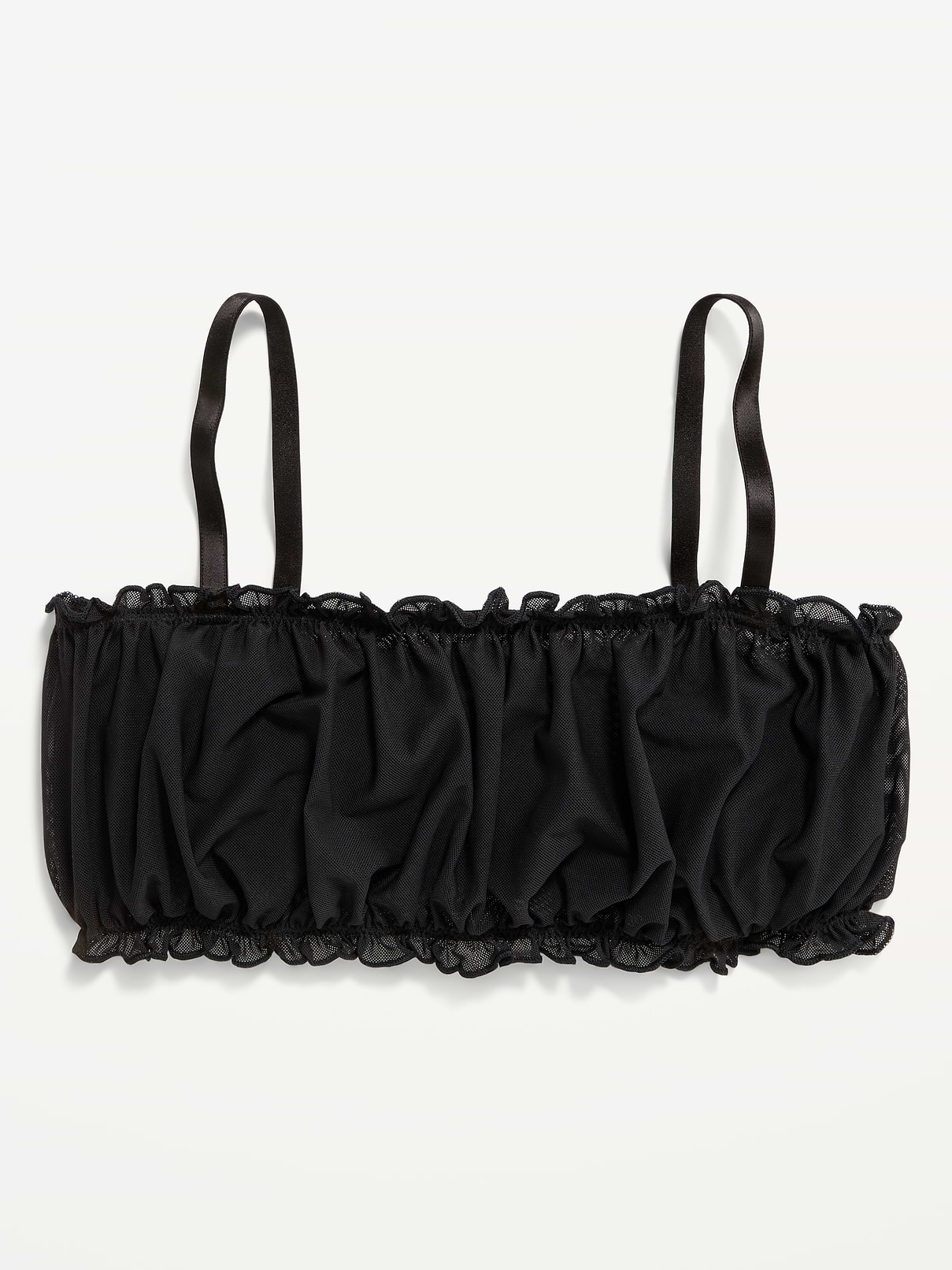 Image number 1 showing, Ruffle-Edge Mesh Bralette