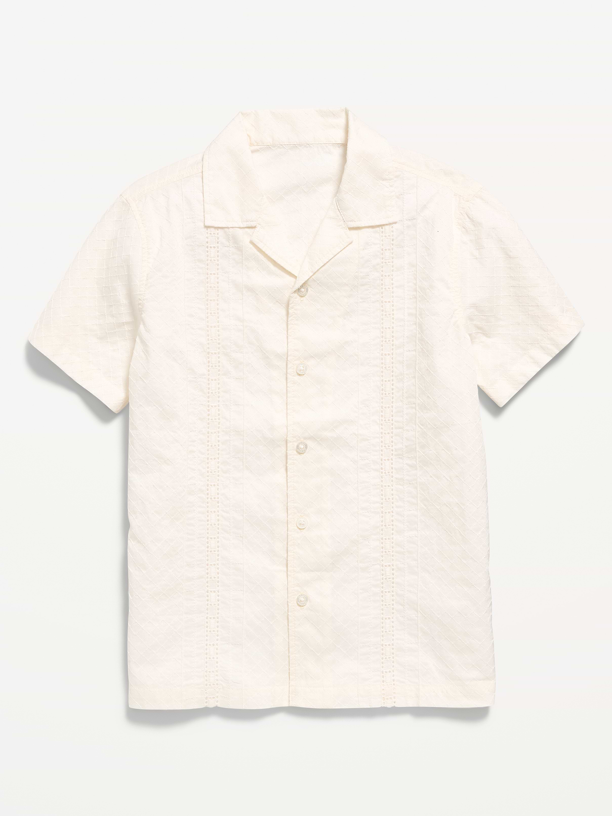 Image number 2 showing, Short-Sleeve Embroidered Eyelet Shirt for Boys