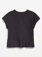 Image number 4 showing, CloudMotion Short-Sleeve Front-Knot T-Shirt for Girls