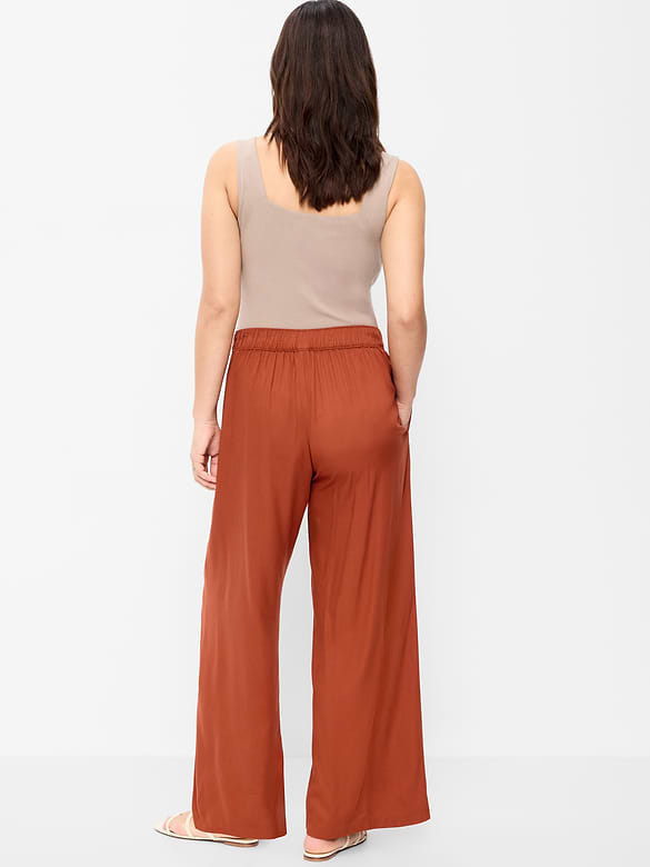 High-Waisted Playa Wide-Leg Pants