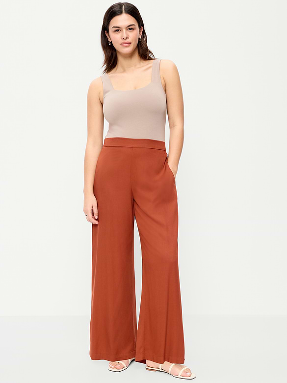 High-Waisted Playa Wide-Leg Pants
